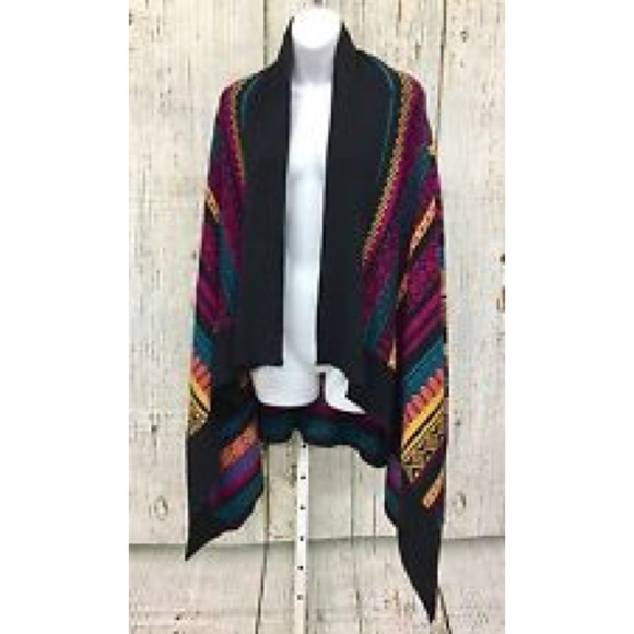 i jeans by Buffalo Sweaters - Boho Aztec Southwestern Open Cascading Cardigan